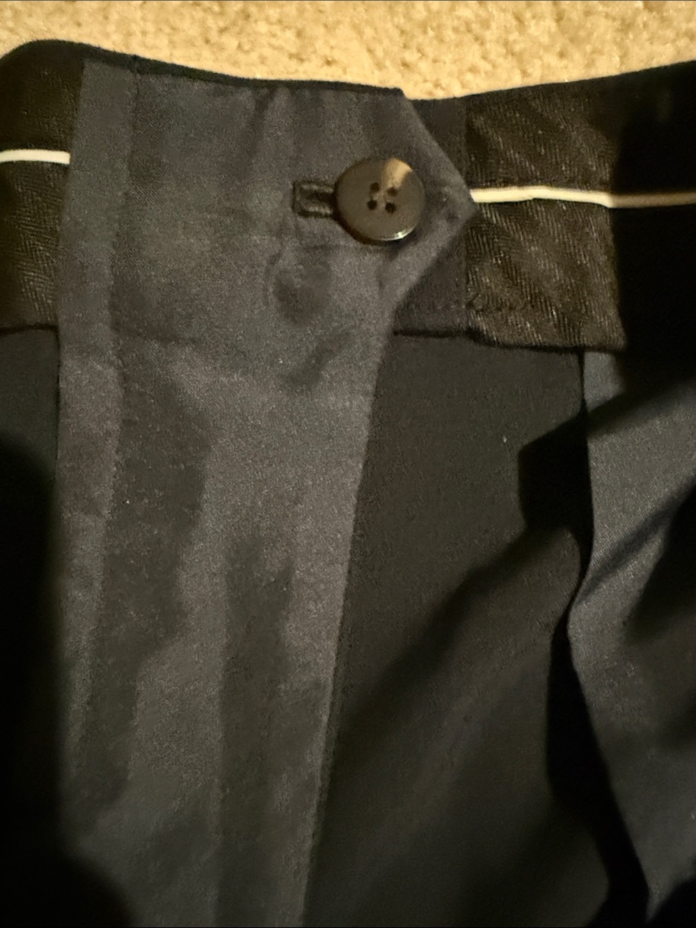 Ann Taylor Navy Straight-Leg Dress Pants - Picture 5 of 6